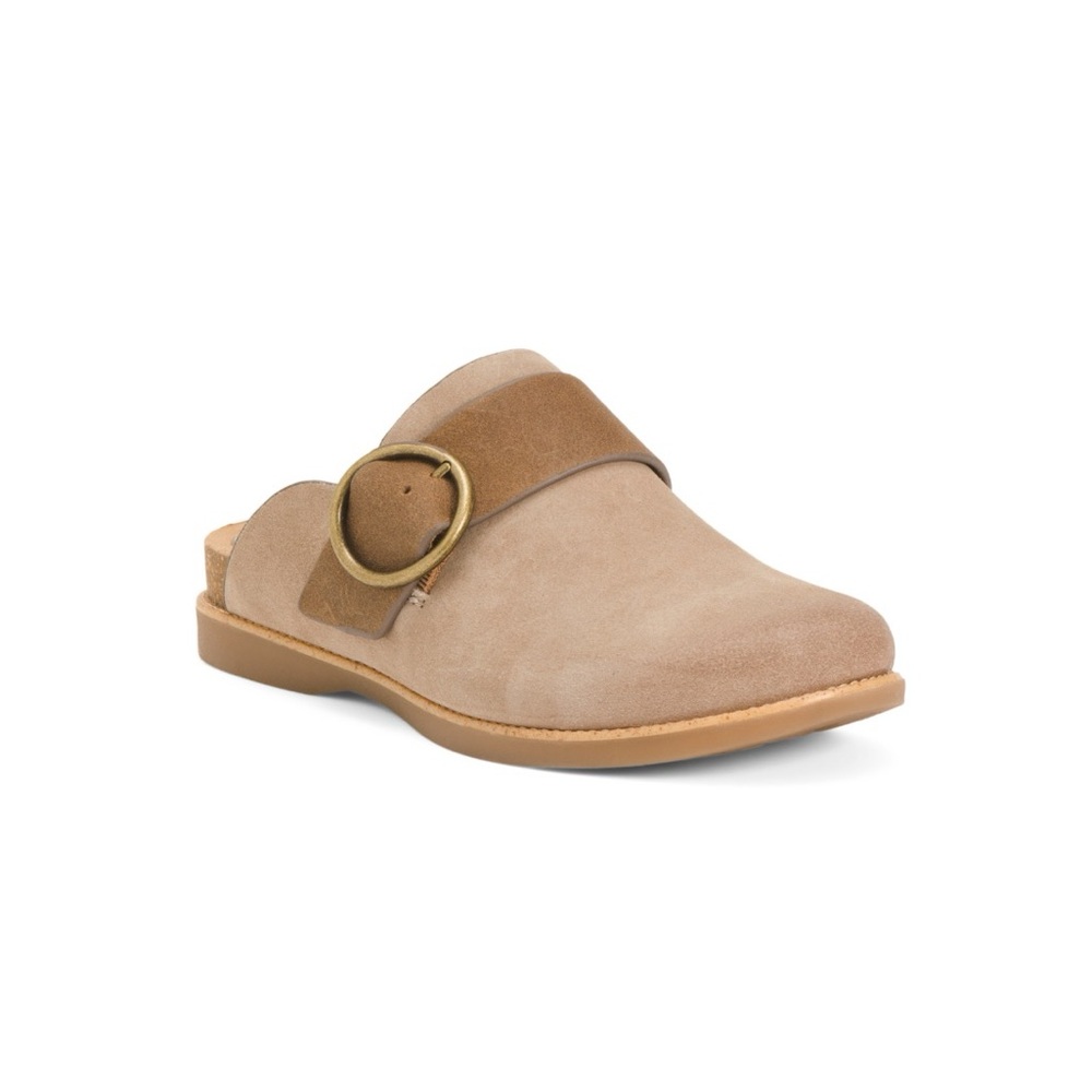 SOFFT Tan Stone Suede Bayla Slip On Comfort Mules Women’s Size 6